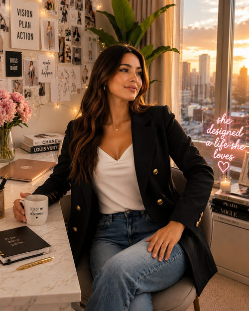 Chic Tailored Blazer – Black
